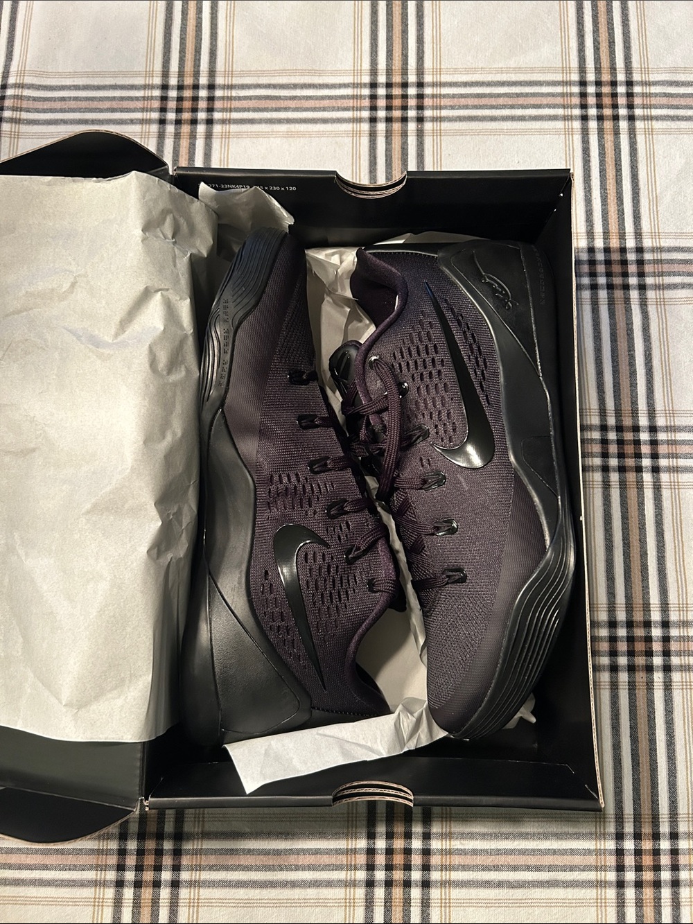 Nike Kobe 9 Elite Low EM TB P Black IH5095-002 size 13 VNDS
